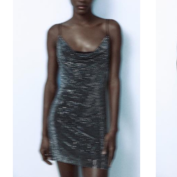 Zara Dresses & Skirts - NWT ZARA BLACK TULLE RHINESTONE MINI DRESS